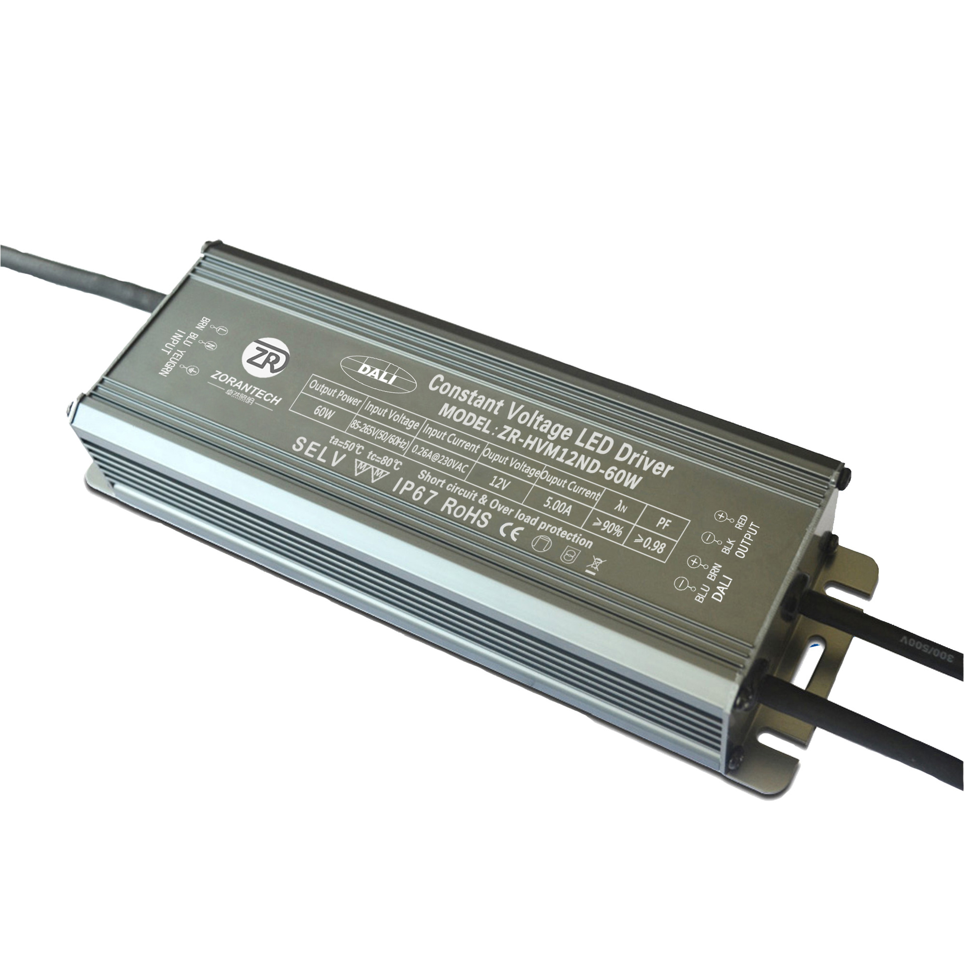 DALI調光電源60W燈條恒壓防水驅動電源適配器12V5A燈帶LED控制器