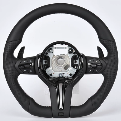 X1X2X3X4X5X6X7 foreign trade wholesale — Steering wheel - flat-bottom-black-frame-m3-bare-drive