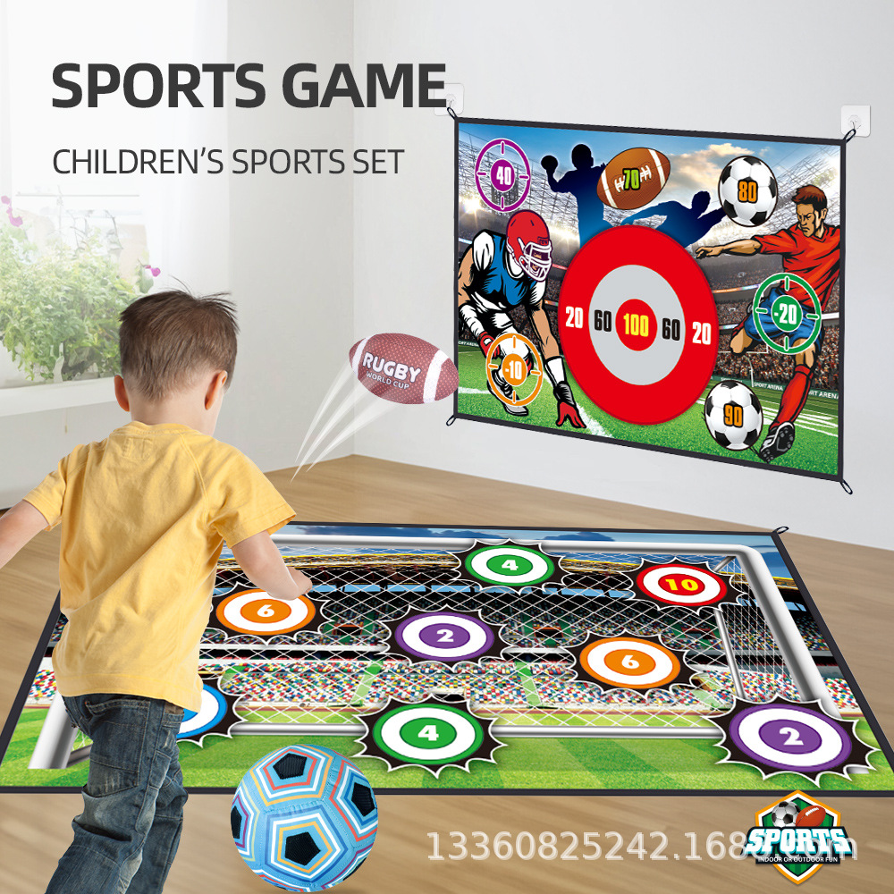 Cross-border New Product American Football Football 2-in -1 Sports Throwing Target Toy suit Parent-Child Throwing Toy