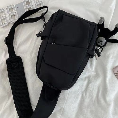 Crossbody bag, men's chest bag, Korean version, versatile shoulder bag, men's casual bag, men's bag, hip-hop student girl, trendy brand small backpack