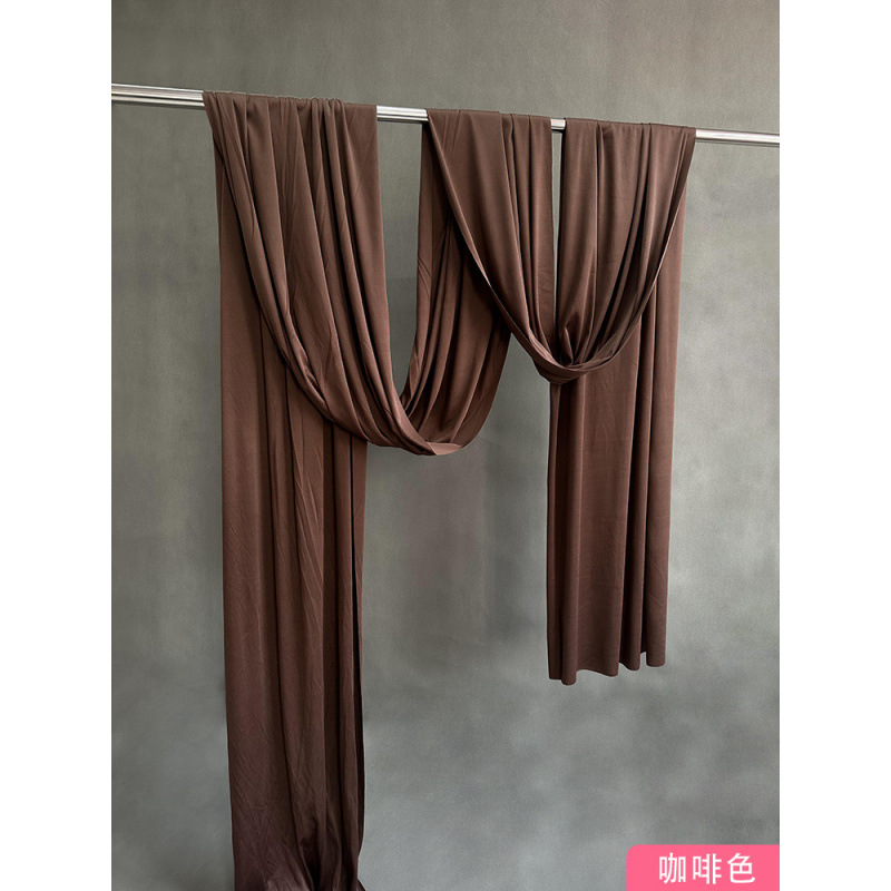 Techo de la boda cortina de seda de leche tela elástica decoración azul cortina de fondo de la sala de bodas coreana