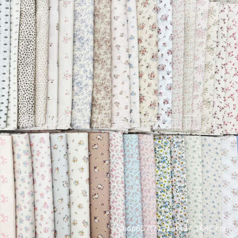 100% Cotton 40S Plain Printed Fabric Poplin for Bags, Square Towels, Children's Clothing, Pajamas, Small Floral Fabric