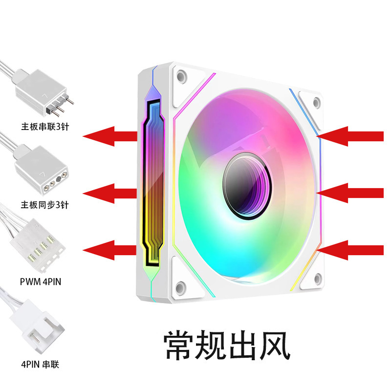 棱镜Pro二四 神光同步ARGB温控PWM电脑静音散热机箱风扇|undefined