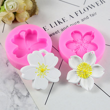 diy水晶滴胶2款挂牌模具香薰石膏樱花DIY扩香石香片蜡牌硅胶模具