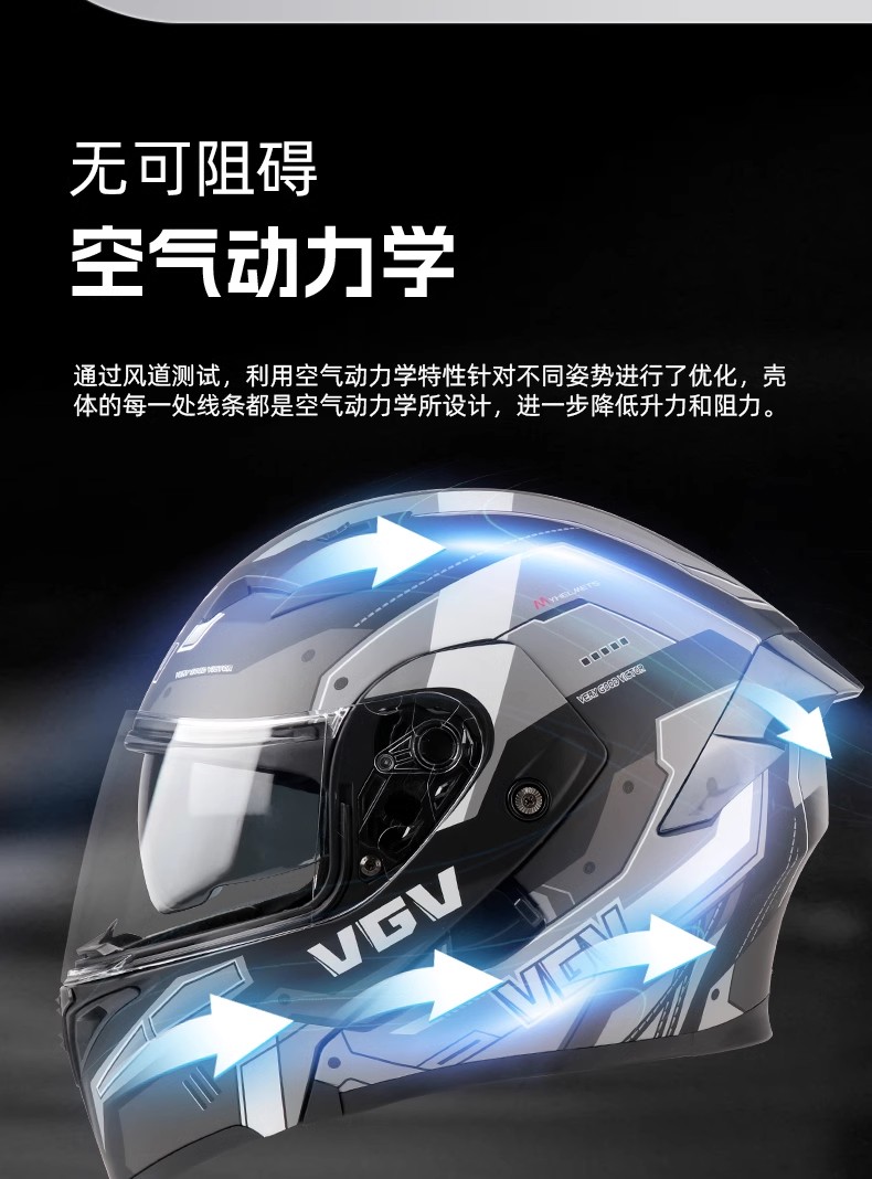 2025 new VGV3C certification motorcycle reveal helmet autumn and winter four seasons universal locomotive men's and women's safety helmet