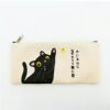 Cartoon capacious pencil case for elementary school students for pencils with zipper, cat, wholesale