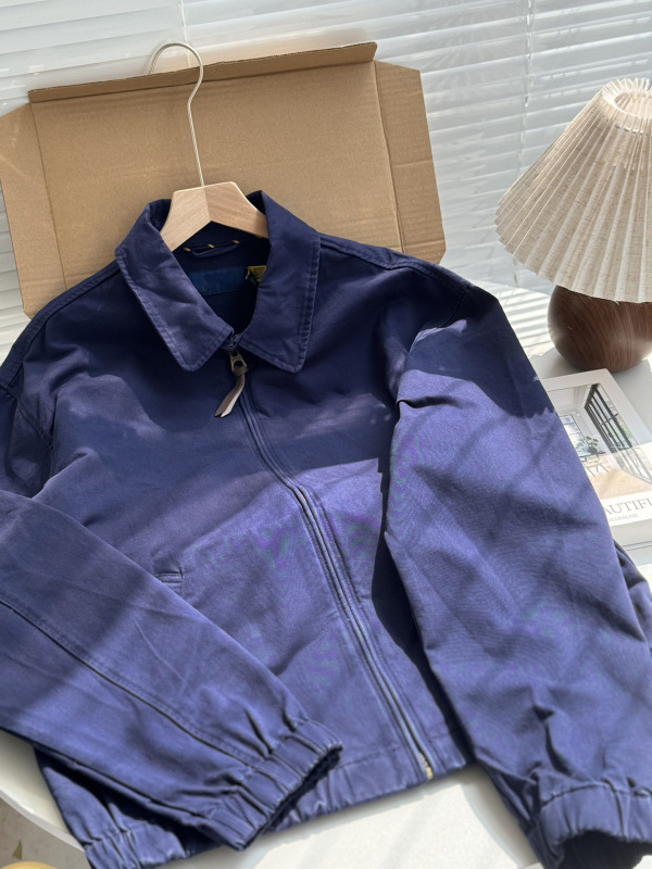 古典的な老幹部風25春秋アメリカのレトロな馬標刺繍襟ファスナージャケットのゆるいカジュアルな男女|undefined