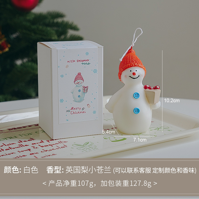 圣诞节礼品手工伴手礼生日礼物雪人蠟燭装饰摆件香氛跨境香薰蜡烛|undefined