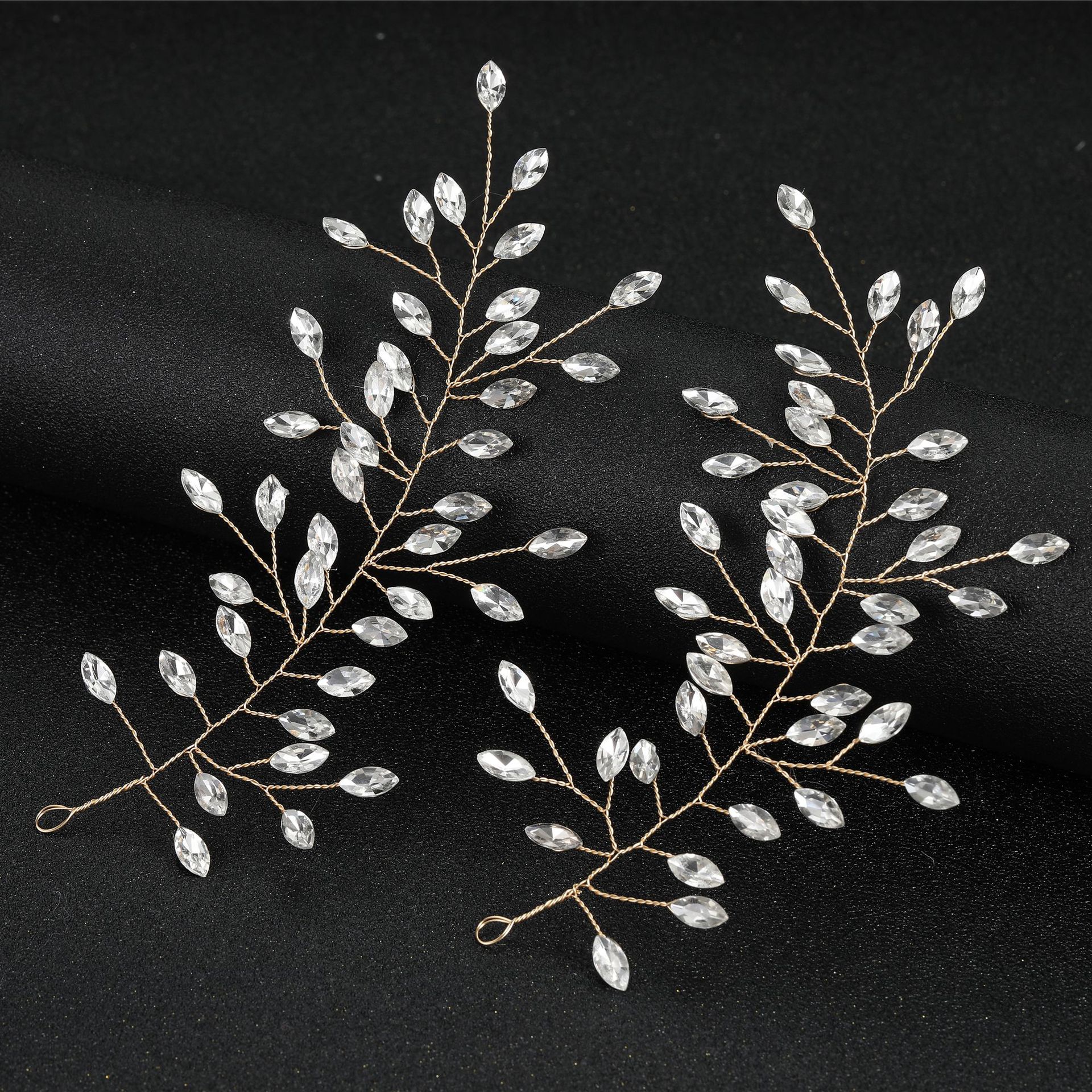 Fashion Full-drill Hairpin Diamond Leaf Shape Hair Accessories display picture 4