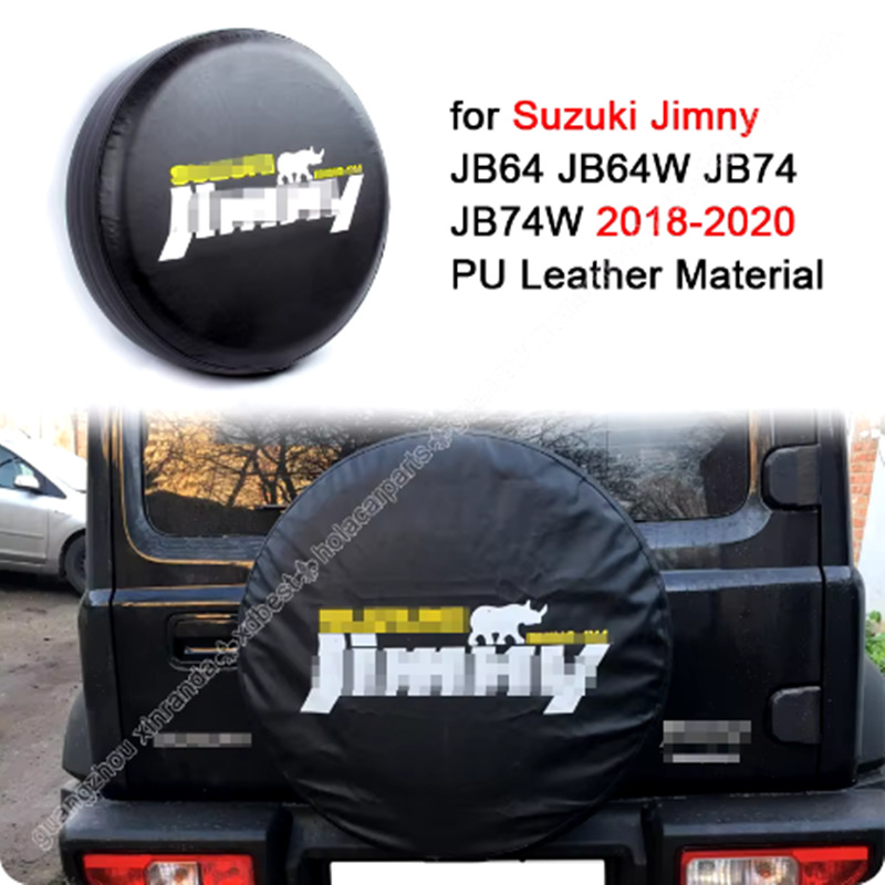 Jimny Spare Tire Cover for Trailers and Rvs, Thickened Pvc Leather, Sunproof and Dustproof, Universal Tire Protection