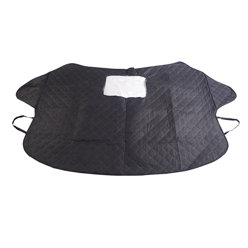 Cross-border window snow shield, front windshield ultrasonic perforated recorder, insulated snow cover, sun protection, thickened car sunshade