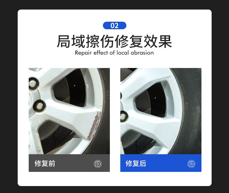 Car Wheel Hub Touch-Up Paint Pen, Special Repair Paint Pen for Wheel Hubs, Scratch Repair Tool for Quick Scratch Repair