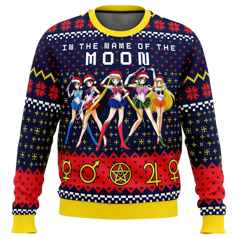 2023 Christmas Carnival Sailor Warrior Represents Moon to Destroy You Christmas Style Neutral fleece-lined Sweat 2023 Christmas Carnival Sailor Warrior Represents Moon to Destroy You Christmas Style Neutral fleece-lined Sweat