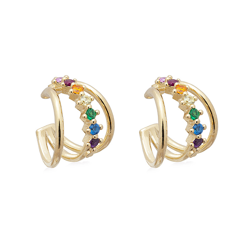 3g Weight Copper Ear Needle Material Zircon Inlay Material Ear Studs Classification 1 Pair Quantity Holiday, Daily Occasion Copper Material Solid Color Pattern Women's Gender Inlay Design Simple Style, Classic Style Style 1 Pair Simple Style Classic Style Solid Color Inlay Copper Zircon Ear Studs 5