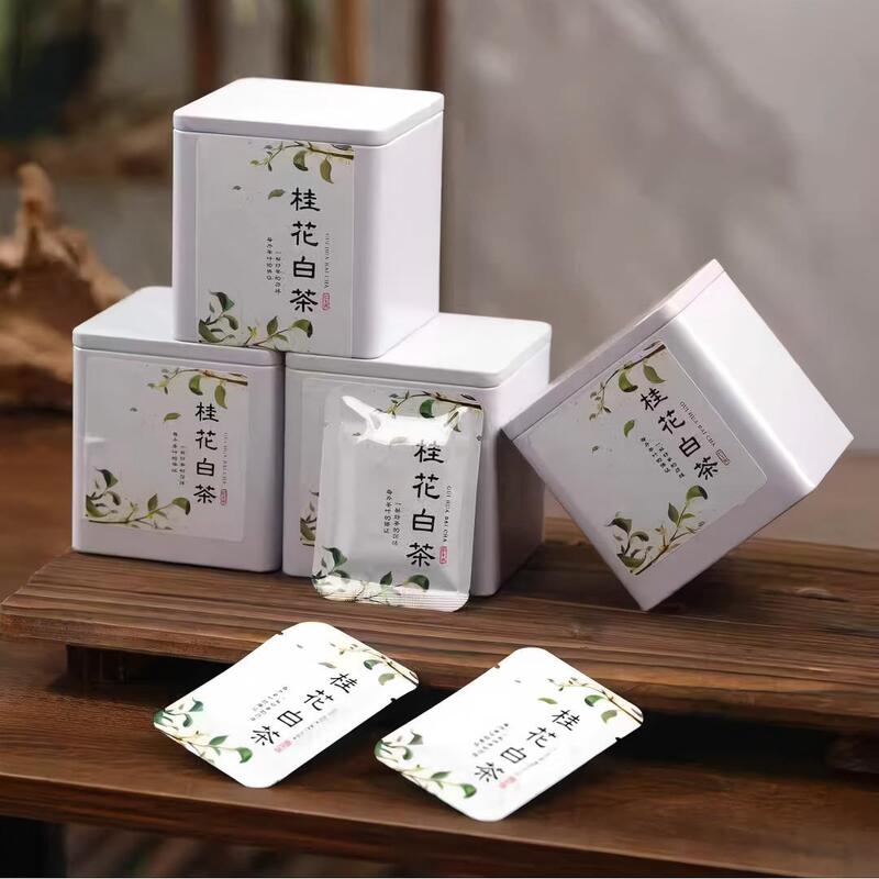 Fuding Osmanthus White Tea, Floral-Scented Aged White Tea, Shoumei Biscuits, Tea Leaves, High-End Gift Box, Gift Set with a Rich Aroma