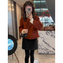 单件/初冬新穿搭女装2024新款秋冬小个子温柔风短外套裙子装潮流