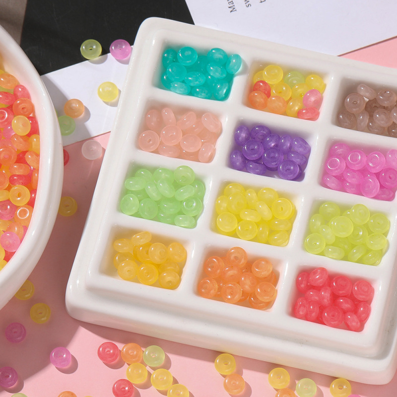 玻璃仿玉算盘珠diy手工制作半成品手串手链项链饰品配件配饰批发|undefined