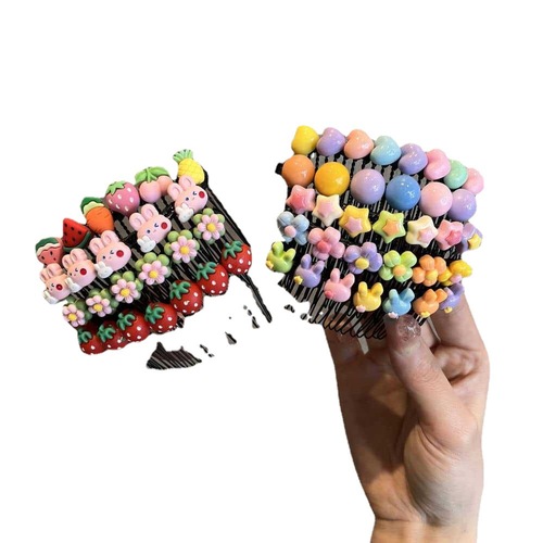 Children's cute broken hair comb girls new summer cartoon broken hair clip broken hair finishing artifact hairpin girl hair accessories