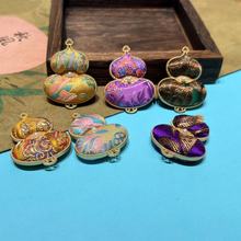 非遗纯手工名家宋锦葫芦挂件/包挂/车挂双面葫芦吊坠diy饰品配件