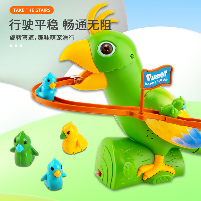 Niños transfronterizos 2025 nuevos juguetes loros eléctricos patinaje eléctrico para niños órbita eléctrica chica ai juguetes inteligentes