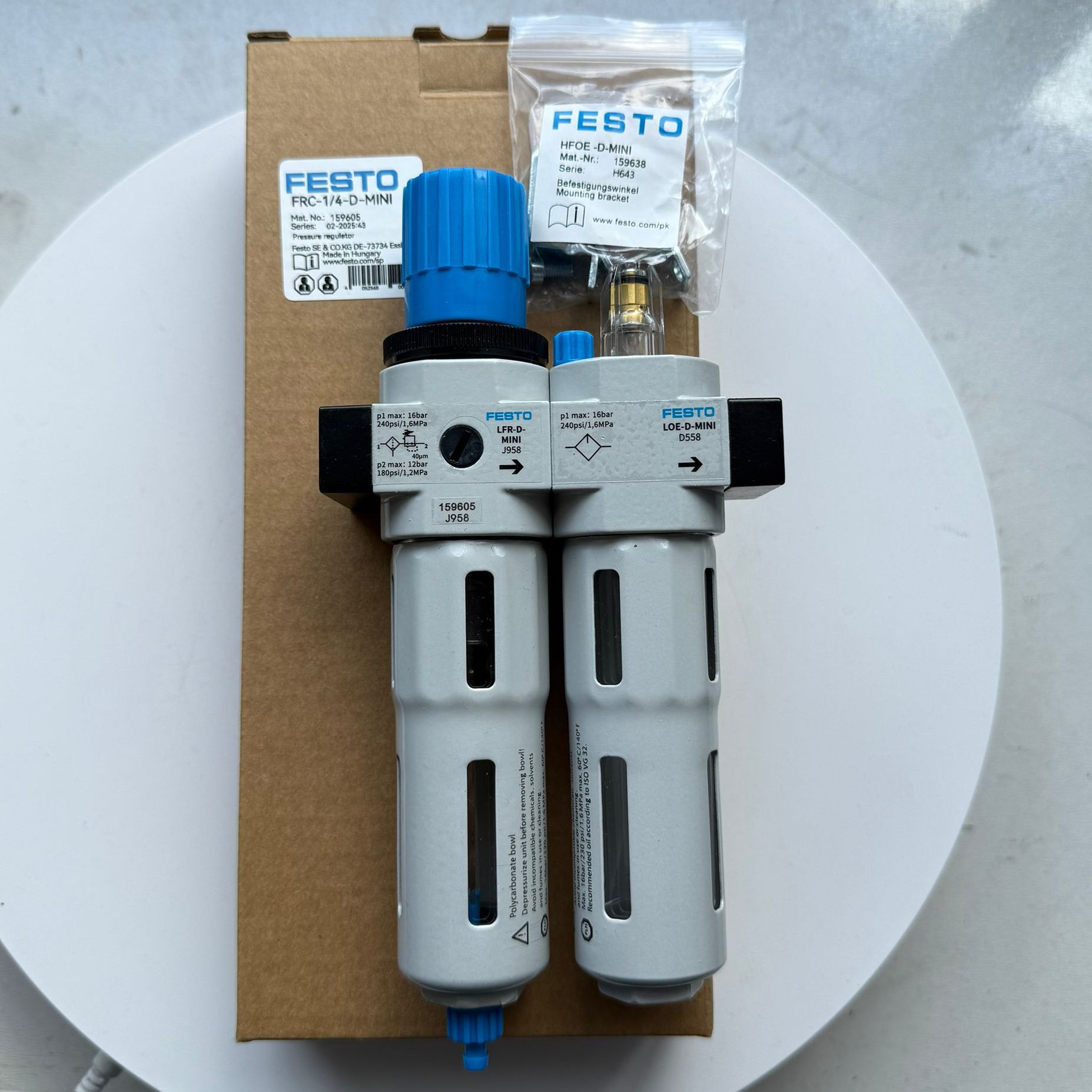 173834 FRC-1/8-D-7-MINI-NPT德国FESTO费斯托全新原装二联件现货