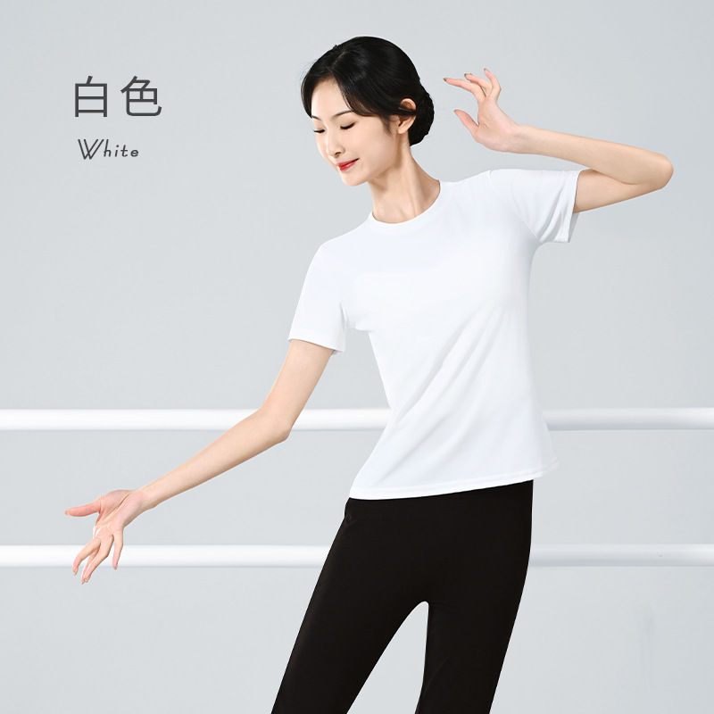 Ropa de entrenamiento deportivo transpirable de secado rápido cuello redondo Camiseta manga corta superior casual suelta entrenamiento ropa de yoga imprimible LOGO