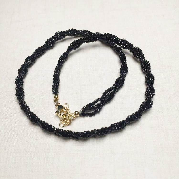 Ins Style Solid Color Crystal Beaded Necklace display picture 5