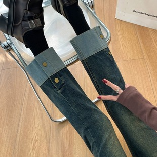 Maternity Pants Spring and Summer Outer Wear Cigarette Jeans for Women 2025 New Bottoming Straight Pants for Small People Summer Thin Style