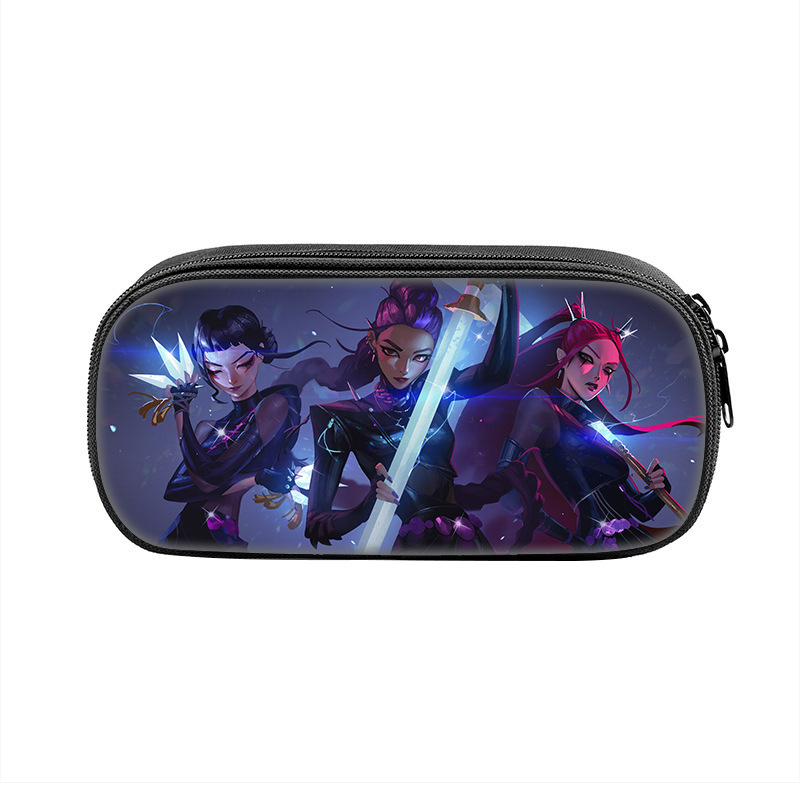 国境を越えた新製品 Huntrix Kpop プリント周辺ペンバッグ ハンター魔女グループ 小中学生鉛筆文具箱|undefined