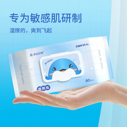 Wet toilet paper, household pull-type wet hand towels, care wipes, butt-wiping toilet tissues, PP wet toilet wipes wholesale