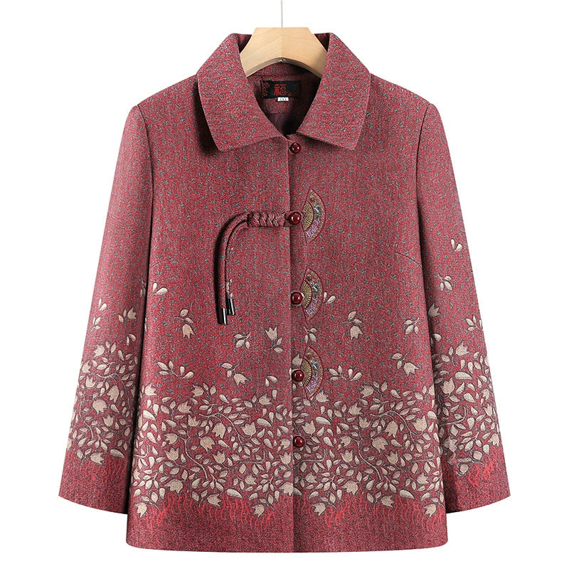 Пожилые пиджаки бабушки весенние платья пожилая женщина кардиган 70 лет 80 мама весенний и осенний топ