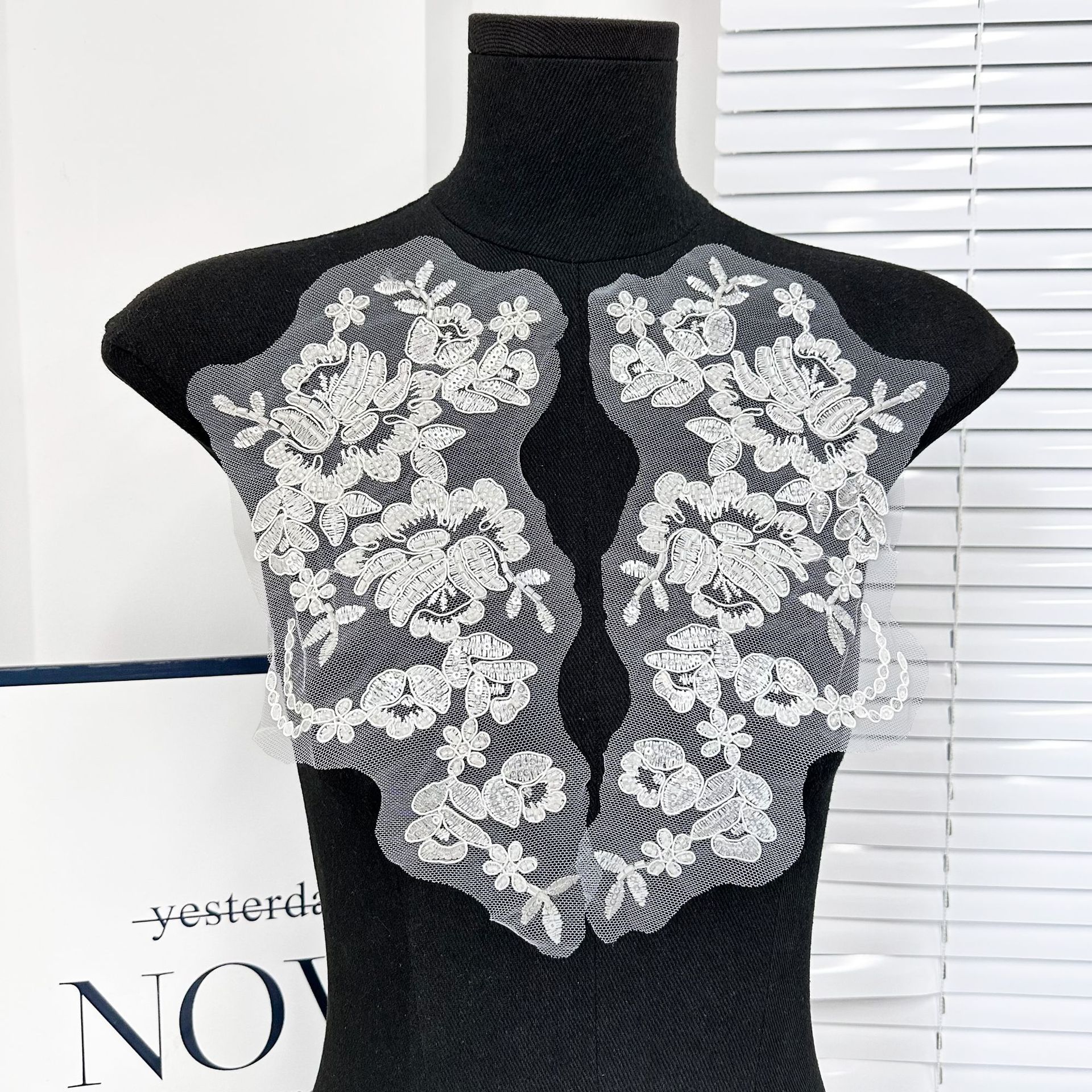 DIY Cheongsam vestido vestido vestido de boda accesorios tela pegatinas encaje perlas esquinillas espectáculo flores encaje image 9