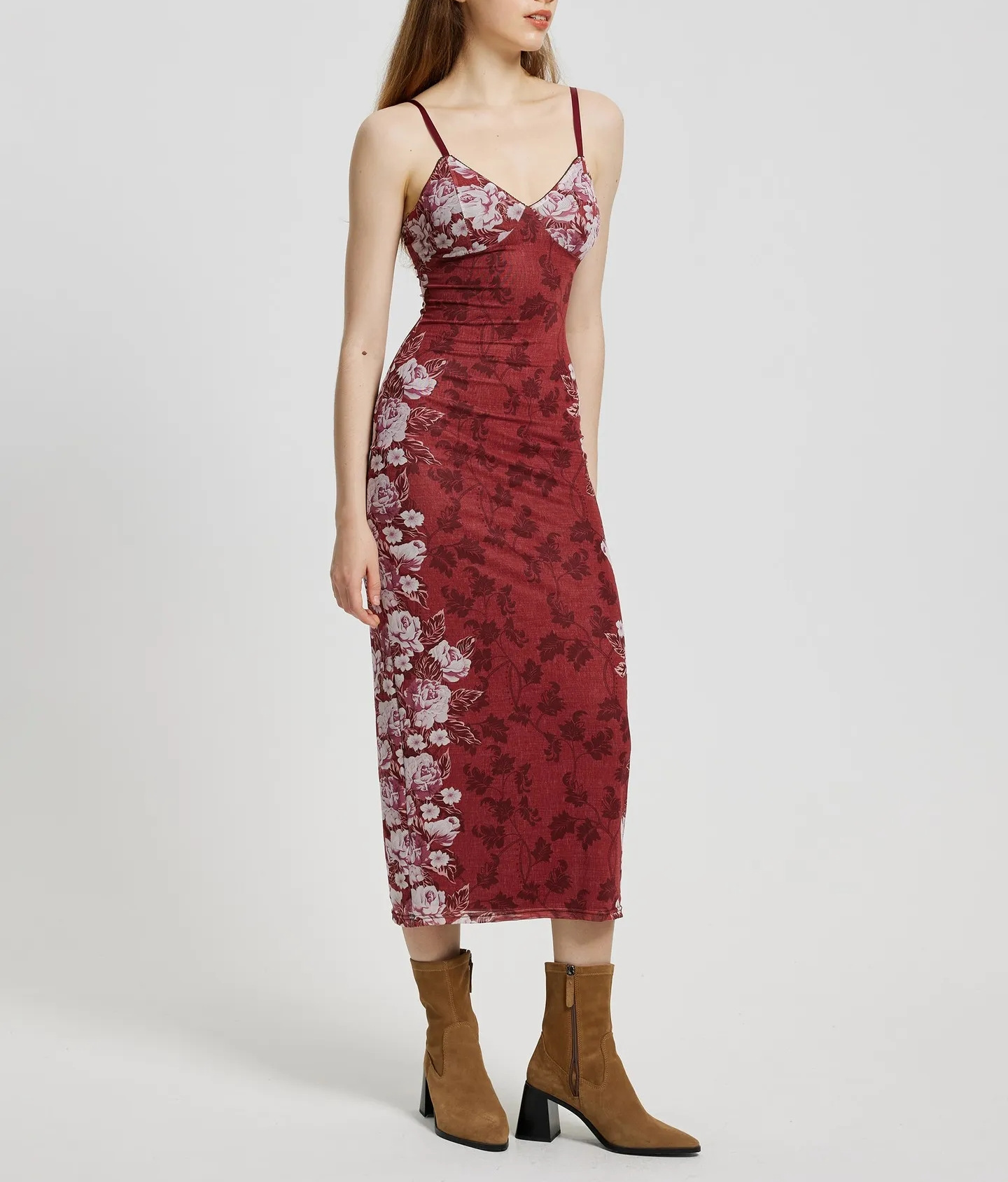 2026 Summer New Women's Clothing European And American Retro Printing High-end Suspender Dress Evening Dress_ecoleips.com