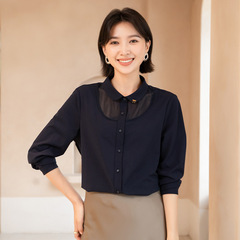YUN韫设计感衬衫2025新款中年女装秋季高级感上衣妈妈秋装外套女