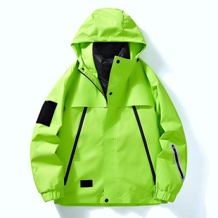 2024 Solid Color Jacket Spring and Autumn New Outdoor Three-In-One down Mountaineering Jacket Windproof Breathable Couple Style Charge