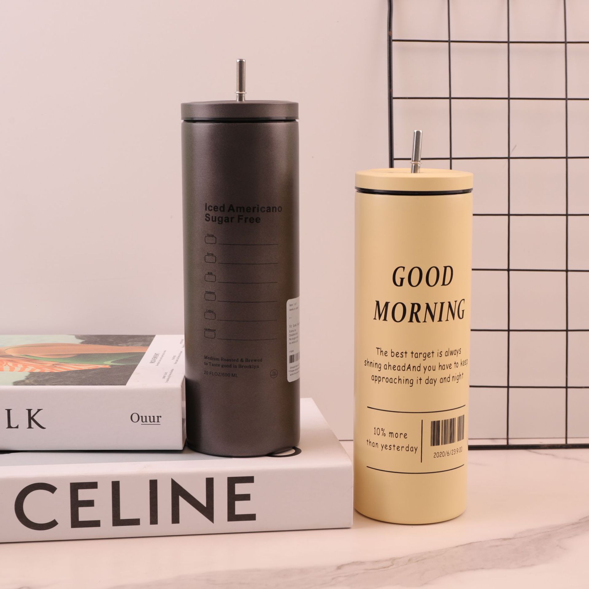 Sudeste asiático popular nuevo 304 de acero inoxidable taza de café termo taza de agua de alta apariencia Oficina taza de coche portátil