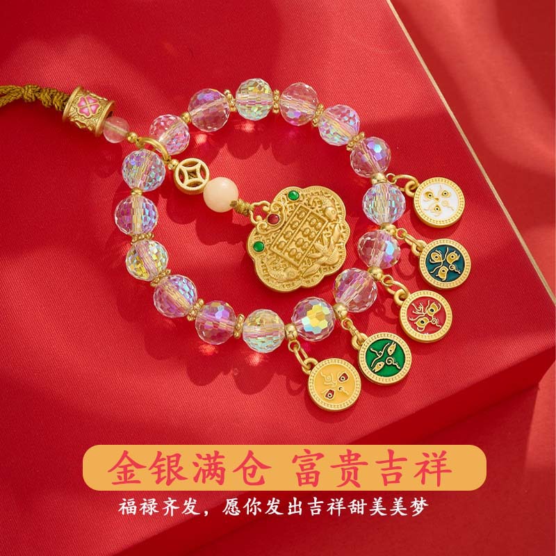 Hangzhou Lingyin Wu Lu Caixin Colgante colorido cristal vidrio ábaco colgante templo Wenchuang colgante de automóviles