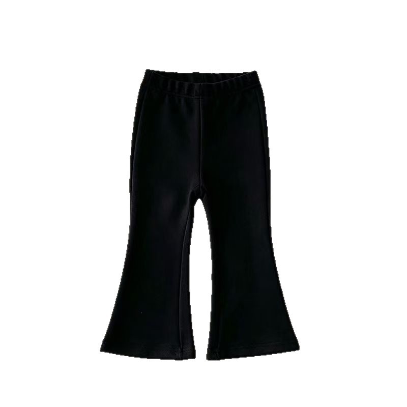 Spring and Autumn Girls' Casual Pants Baby Online Popular Foreign Style Children's Personality Trendy Brand Korean Plaid Horn Pants Wholesale