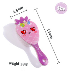 Bestselling Cute Strawberry Shape Small Emoji Pattern Children's Straight Hair Beauty Air Cushion Hair Comb