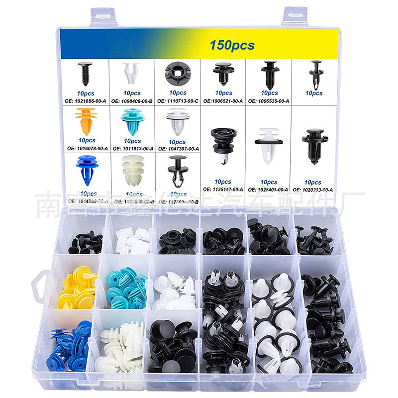 150 unids en caja hebilla adecuada para el cuerpo del coche interno y externo abrazadera sujetador traje hebilla HE203