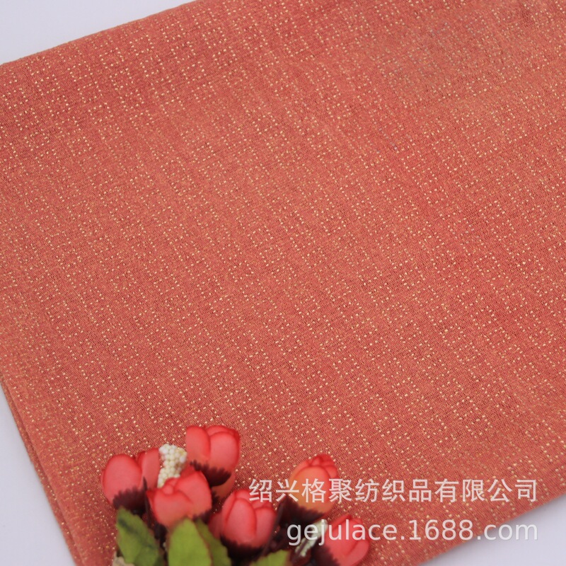 2021 gold and silver silk gauze elastic drop plastic bronzing fabric women's dress beach clothes turban wholesale