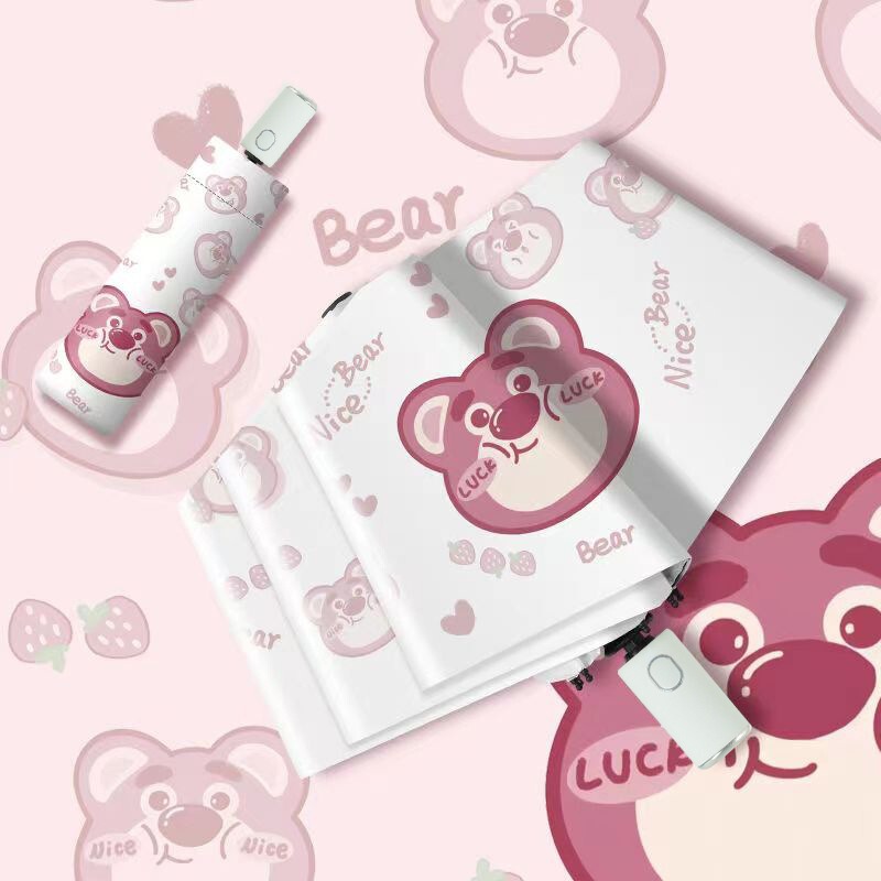 Safety Automatic Anti-Rebound Children's Umbrella Women's Sun Protection Uv Sun Umbrella Rain or Shine Portable Folding Umbrella