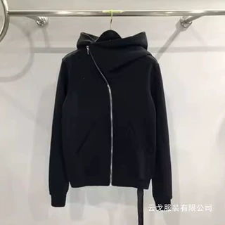 自主暗黑经典RO风新版巫师帽男女斜拉链情侣高街卫衣外套帽衫潮流