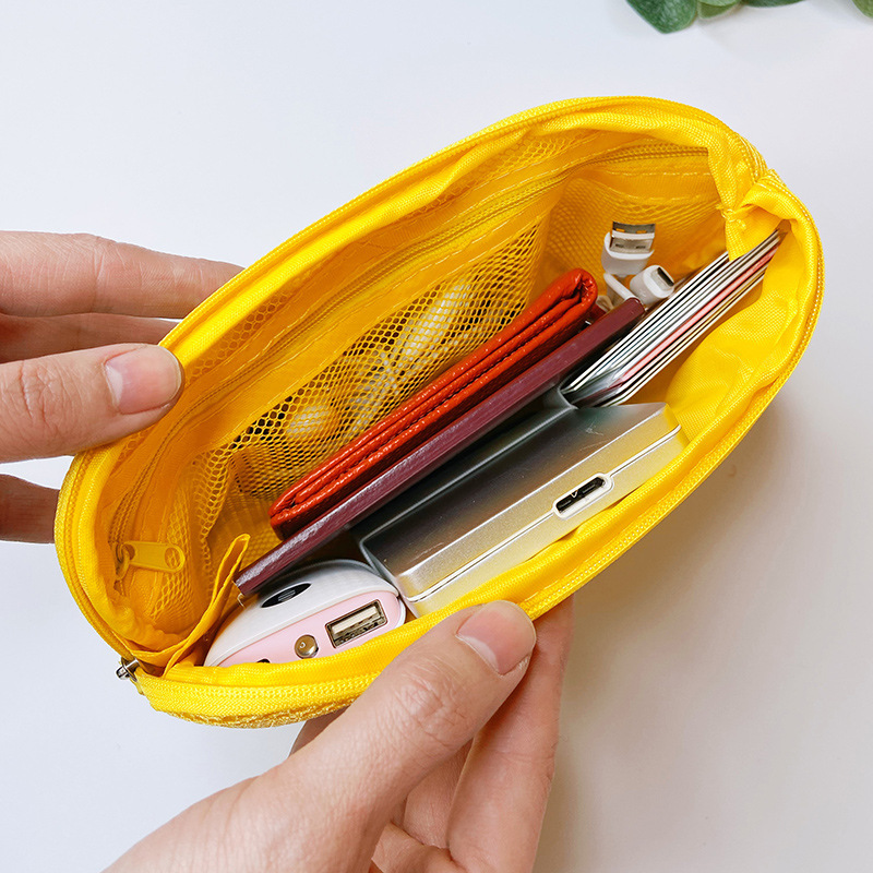 Bolsa de almacenamiento digital de viaje de malla engrosada a prueba de golpes bolsa de almacenamiento de cable de datos de teléfono móvil auricular Disco Duro bolsa de almacenamiento de disco U