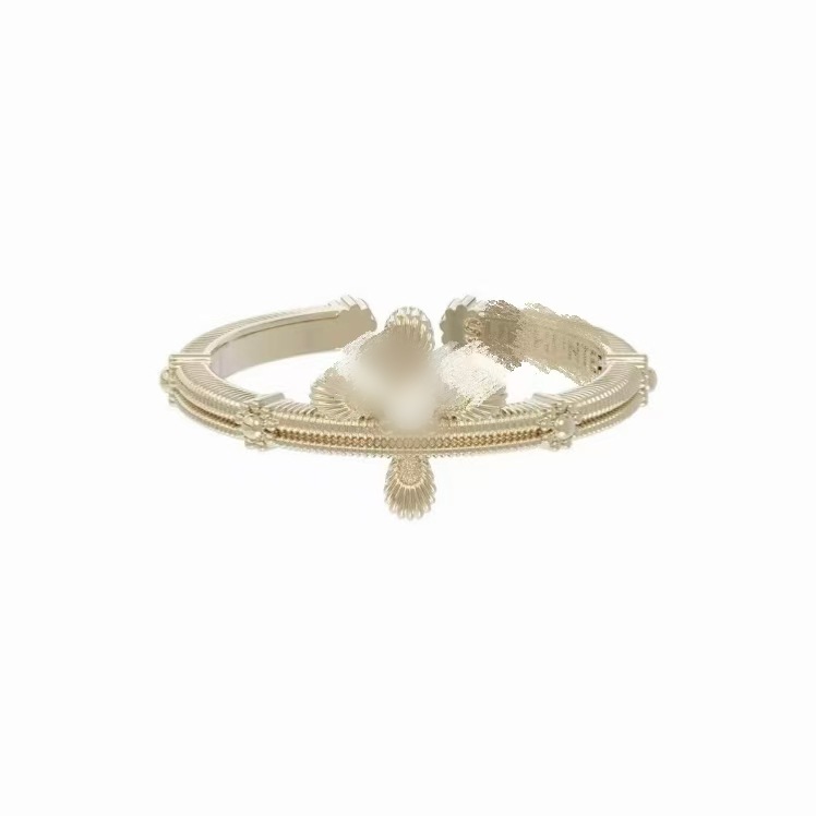 Three Horizontal Lines of the Same Style Jewelry: Iris Flower Ring, Light Titanium Lace Hollow Cross, Maillard Light Luxury Niche Wholesale 5
