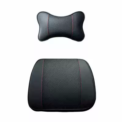 Headrest and Lumbar Support, Car Pillow - 1-red-line-luxury-version-1-lumbar-support-2751559
