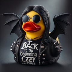 Ozzy Osbourne Back to the Beginning Rubber Duck Ornament