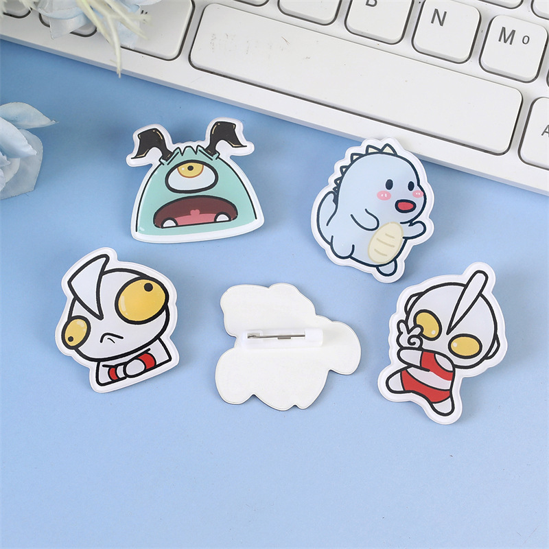 日韓ソフト萌えアニメ恐竜怪獣アクリルブローチ卸売りオーダーメイドバッグかわいいバッジのペンダント卸売り|undefined