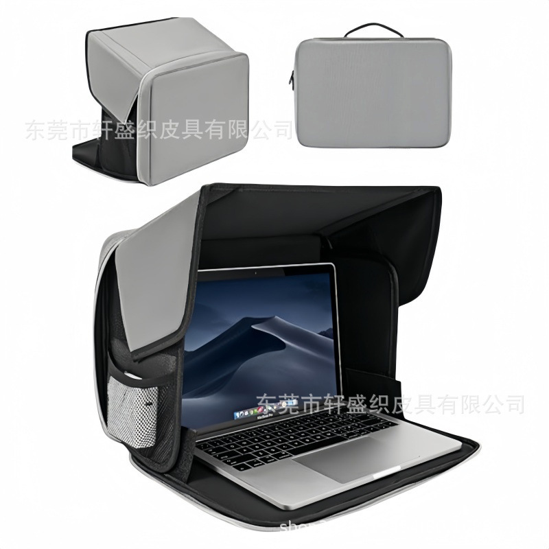In-stock outdoor laptop sunshade, foldable portable computer privacy cover, external computer sunshade