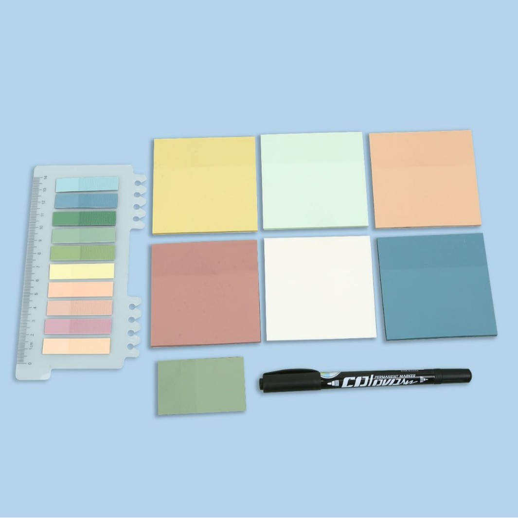 75x75 모란디 컬러 5권 + 흰색 1권 + 색인 1 + 작은 녹색 책 1 + 펜 1